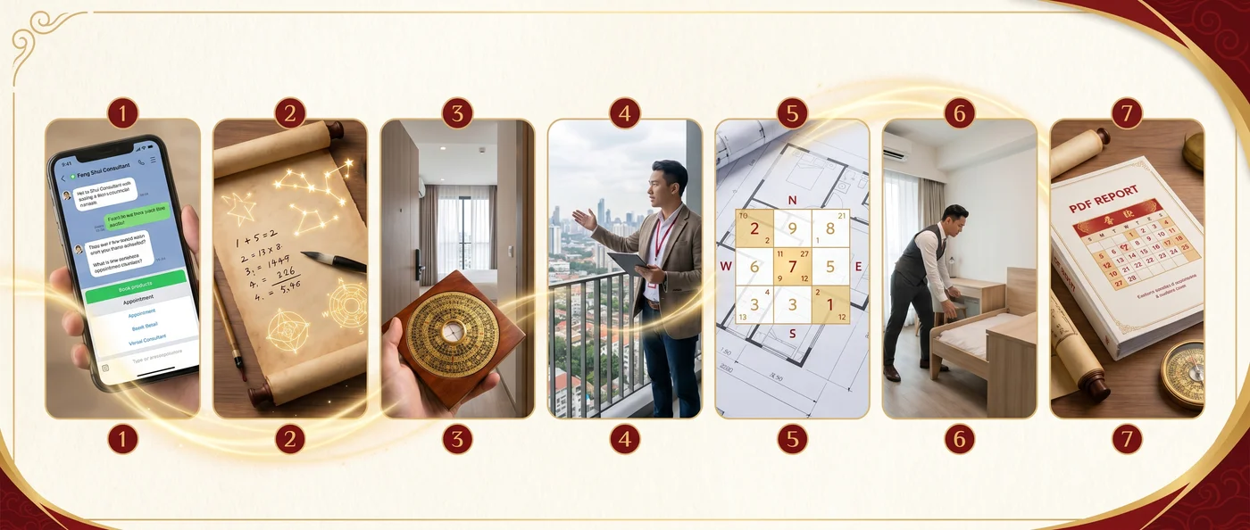 ขั้นตอน 7 ขั้นของการจัดฮวงจุ้ยคอนโด ห้องเช่าโดยซินแสแบงค์
